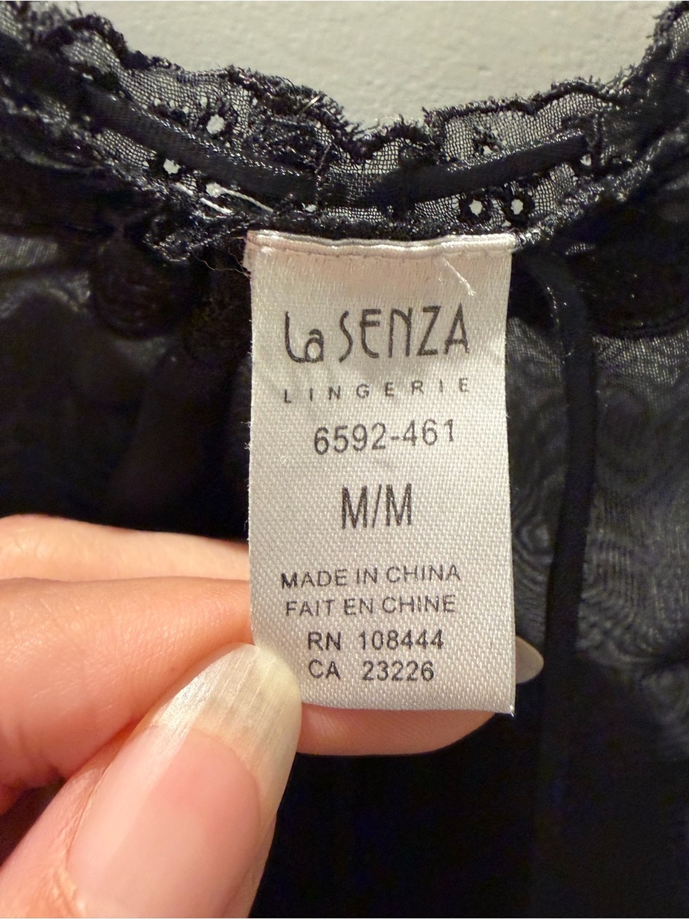 Vintage La Senza Sheer Embroidered Wide Leg Pants Sz M - Picture 3 of 5